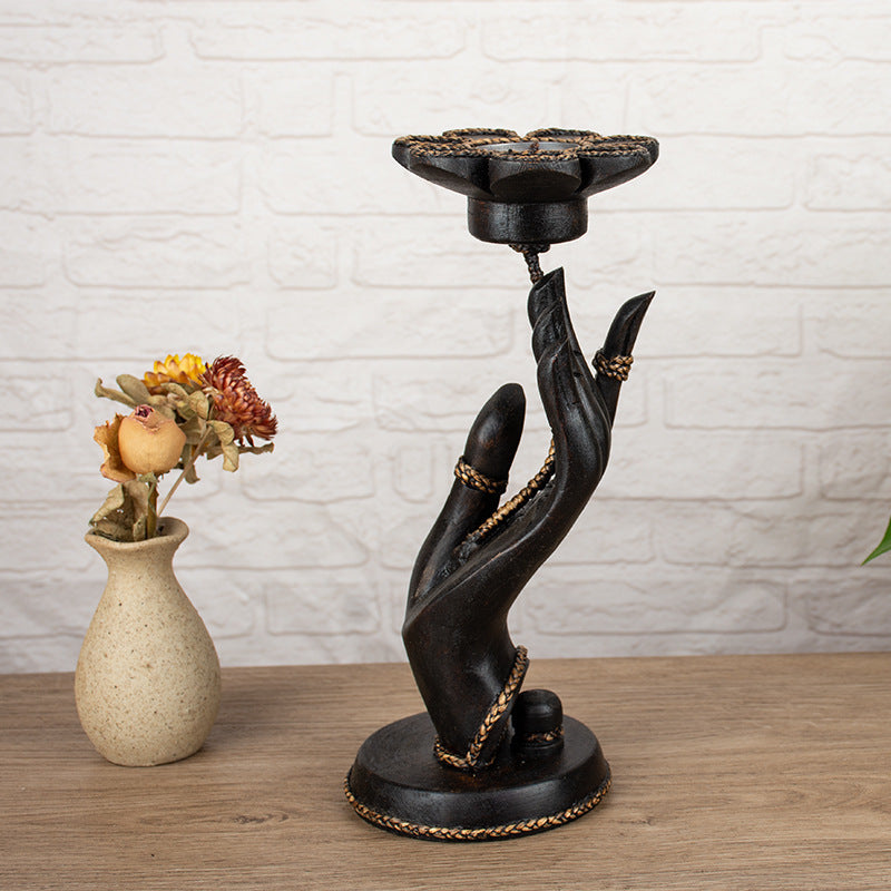 Maison Calméa “Élan de Bois” — Artistic Solid Wood Candle Holder