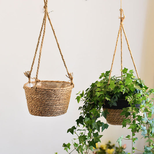 Maison Calméa – Hanging Woven Flower Basket