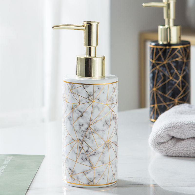 Maison Calméa “Marble Essence” — Ceramic Lotion & Shampoo Dispenser