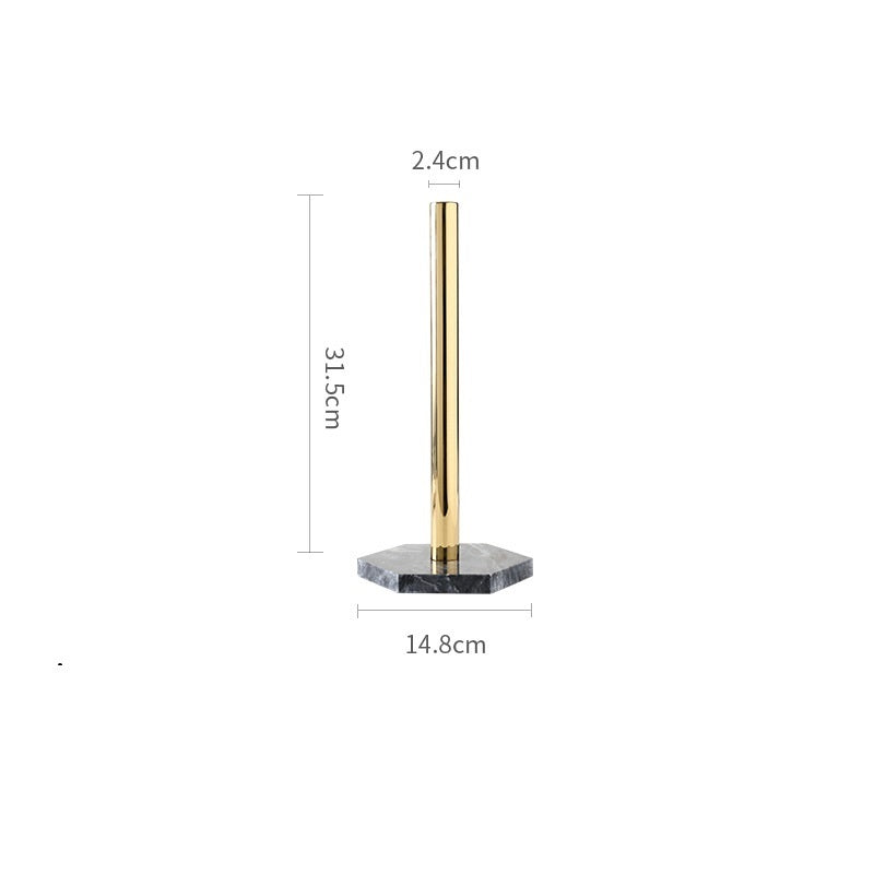 Maison Calméa “Brass Touch” — Marble & Brass Kitchen Roll Holder