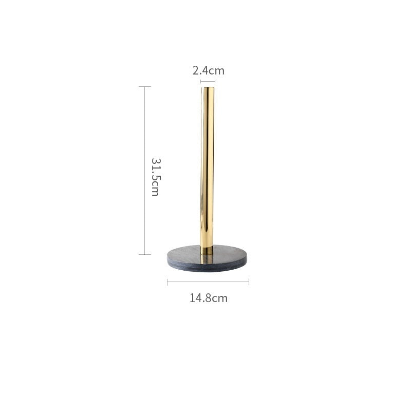 Maison Calméa “Brass Touch” — Marble & Brass Kitchen Roll Holder