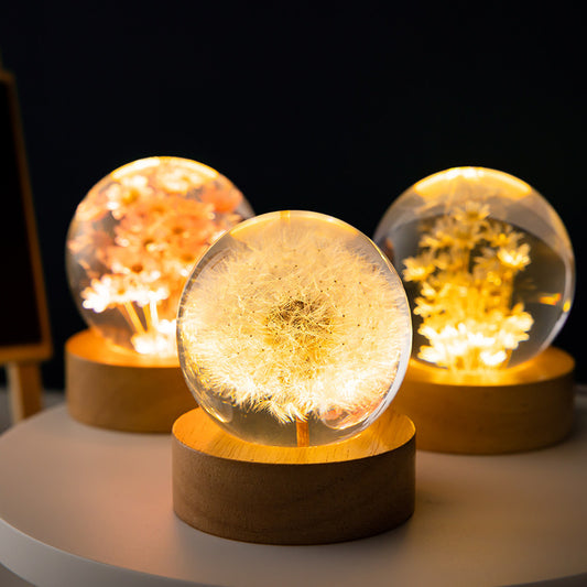 Ambient decorative light featuring a botanical design, ideal for creating a cozy and relaxing home atmosphere.