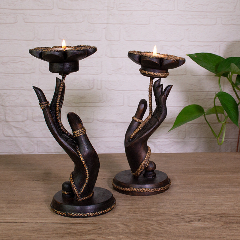 Maison Calméa “Élan de Bois” — Artistic Solid Wood Candle Holder