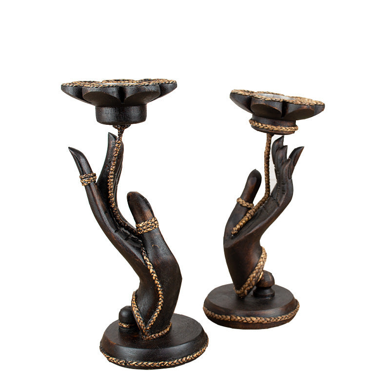 Maison Calméa “Élan de Bois” — Artistic Solid Wood Candle Holder