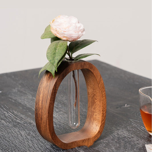 Maison Calméa “Lignum” — Walnut Propagation Vase Frame