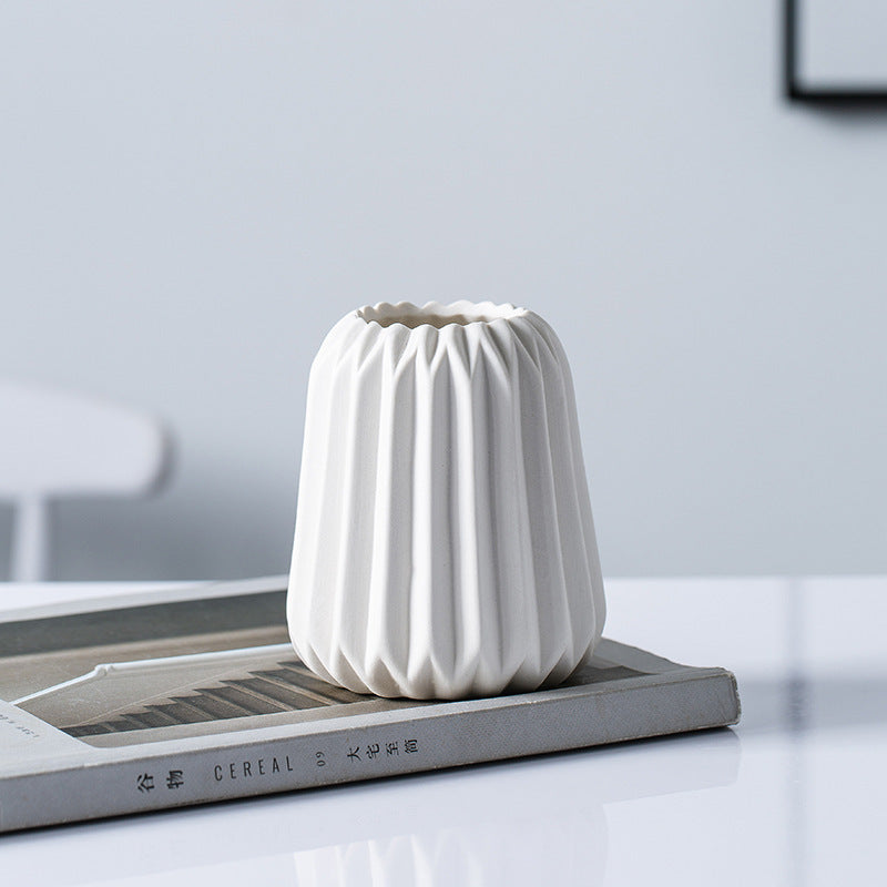 Maison Calméa “Origami” — Sculpted Ceramic Vase