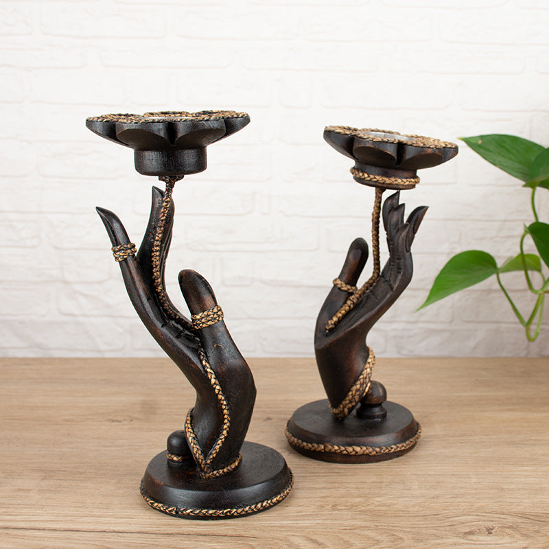 Maison Calméa “Élan de Bois” — Artistic Solid Wood Candle Holder
